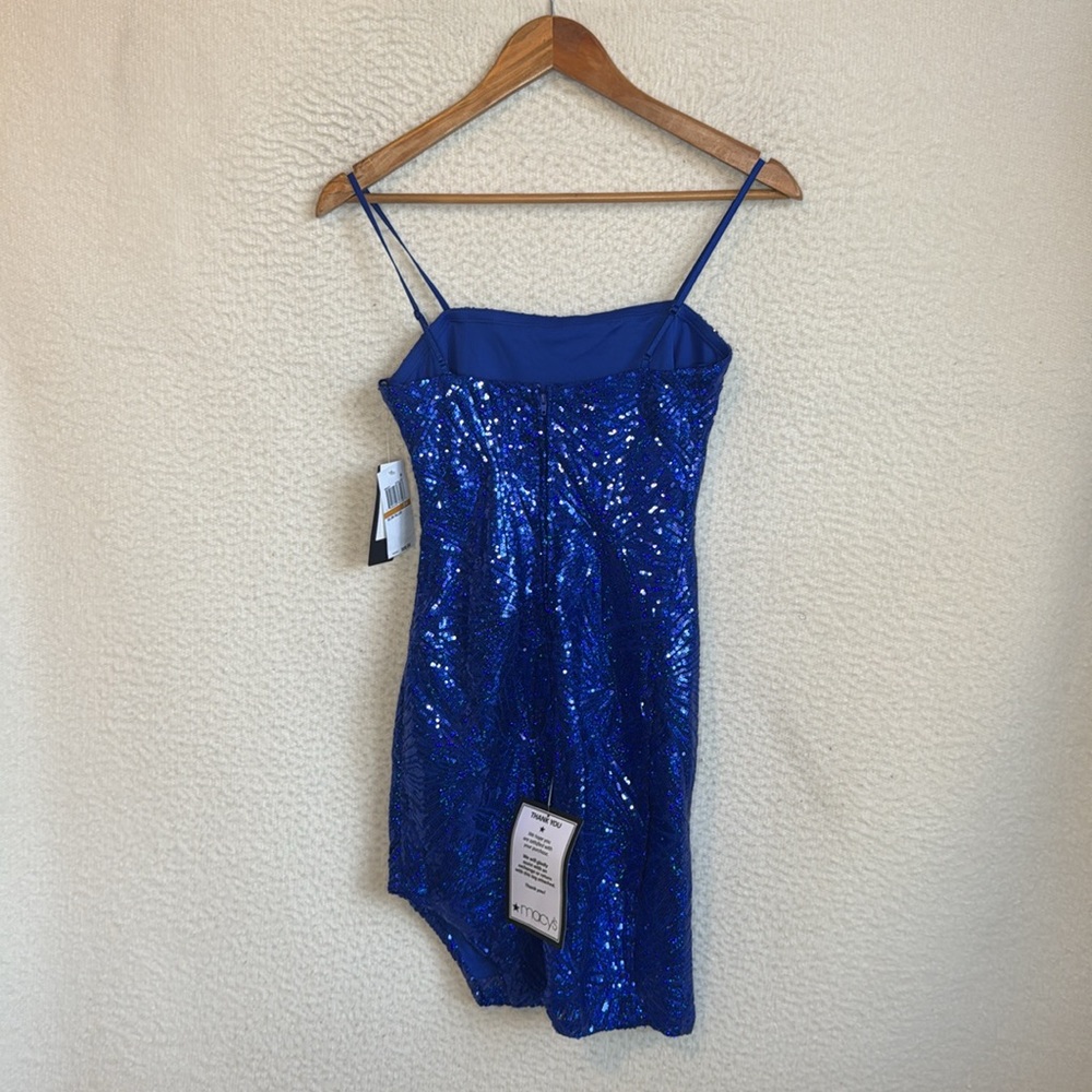 City Studio Kids Dress in Shimmering Blue - Picture 3 of 9